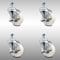 Service Caster 4 Inch SS Nylon Wheel Swivel 12mm Threaded Stem Caster Set Brake SCC SCC-SSTS20S414-NYS-TLB-M1215-4 - alternate 1